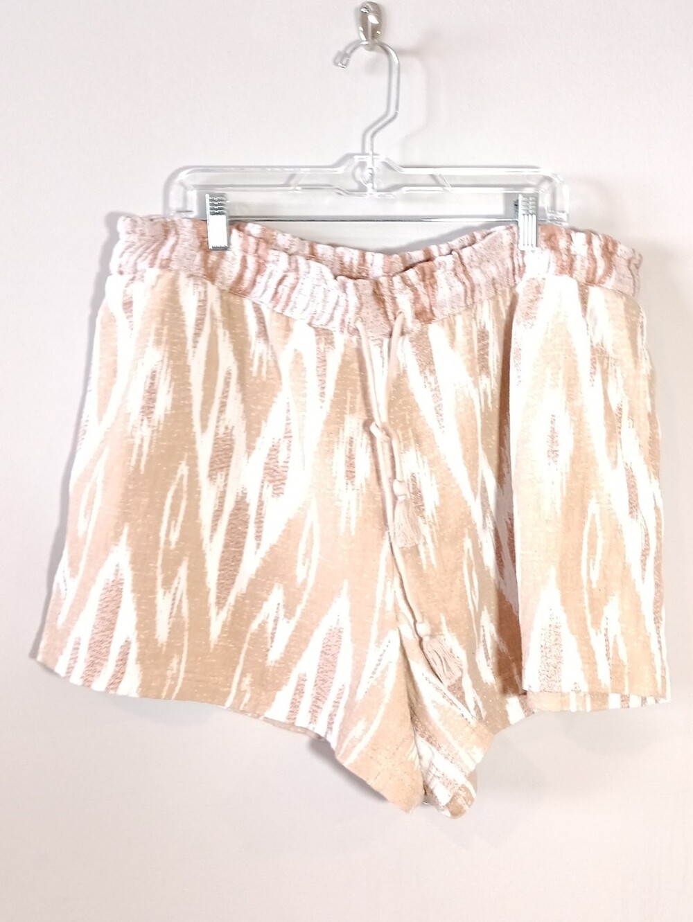 aerie Beige and White Patterned High-Waist Lounge Shorts XXL